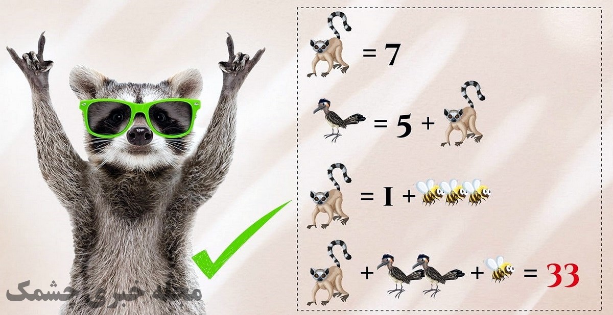 آزمون با ارزش عددی میمون، زنبور و پرنده